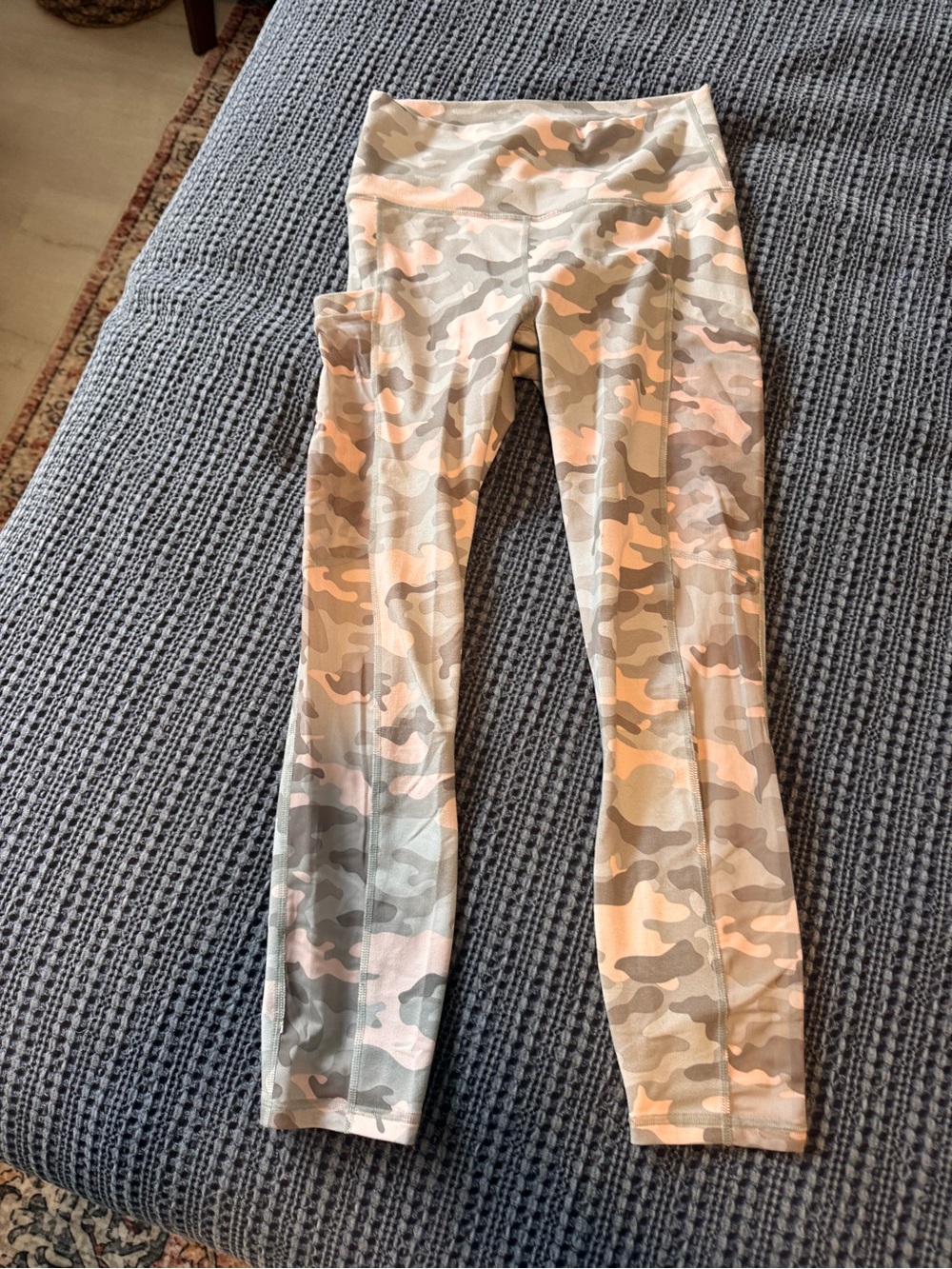 Fabletics Women's Camouflage Print Leggings in Pink & Gray